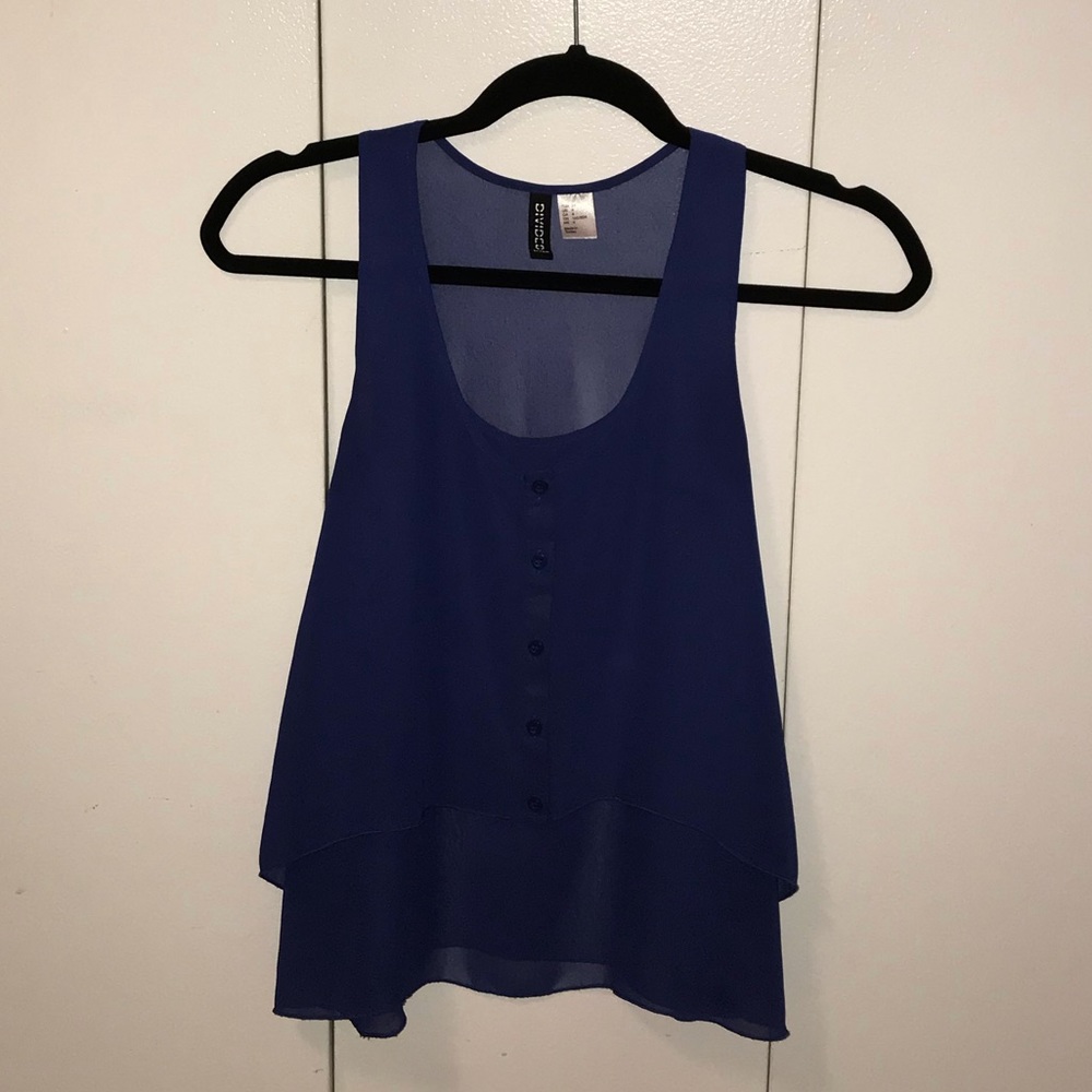 H&M blue multilayer tank top!